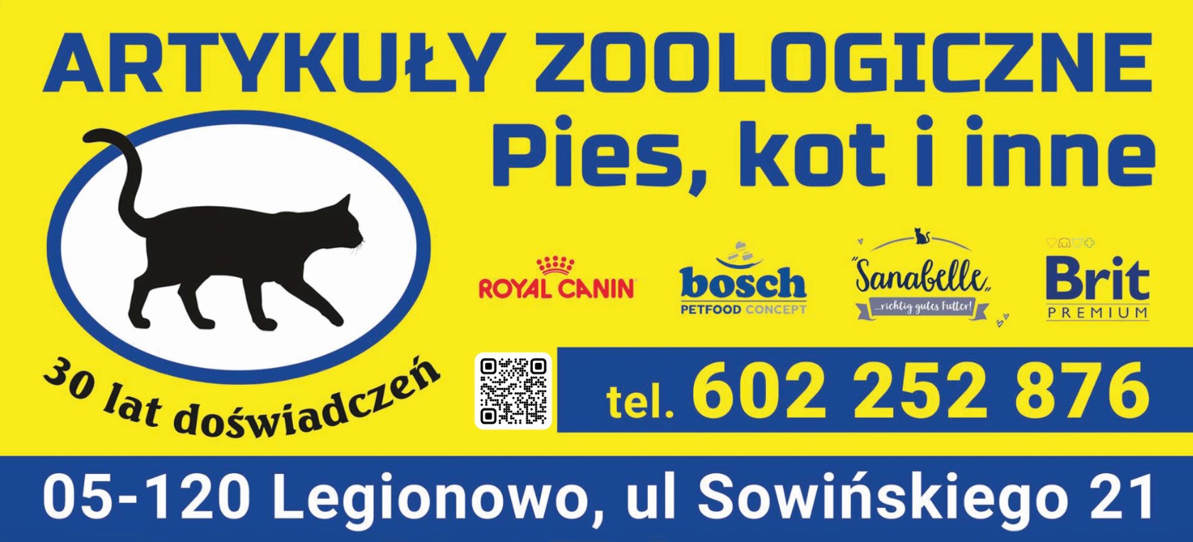 BOGUMIŁ WŁADKOWSKI HANDEL ARTYKUŁAMI PRZEMYSŁOWYMI - artykuły dla zwierząt LEGIONOWO sklep zoologiczny LEGIONOWO